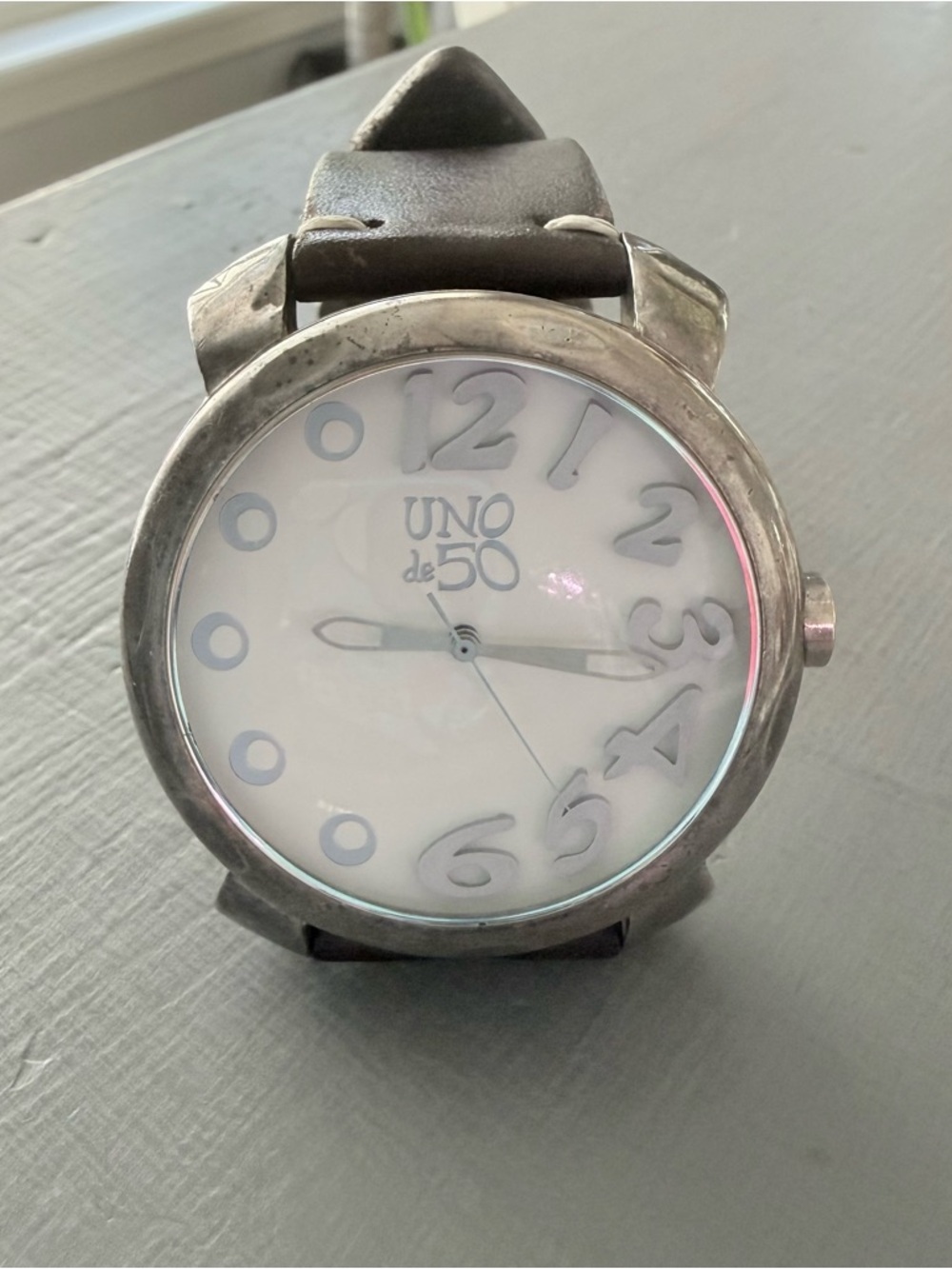 Uno de 50 Wide Leather Band Watch